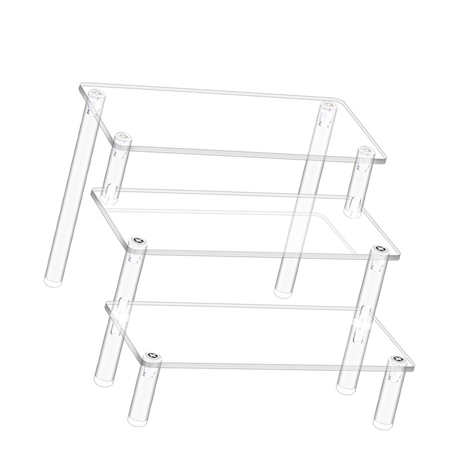 

Acrylic Display Shelf For Organizing Cupcakes Perfume Jewelry Collectibles Storage Rack With Reinforced Support Rods T1