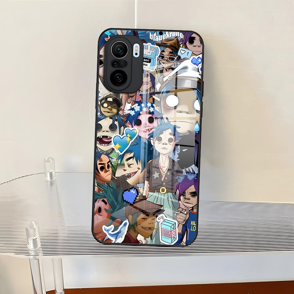 Anime Gorillazs Phone Case For Redmi 13 12 13c 12c Note 13 Pro Plus 11 12 Pro 10 12s 11s Tempered Glass Back Cover