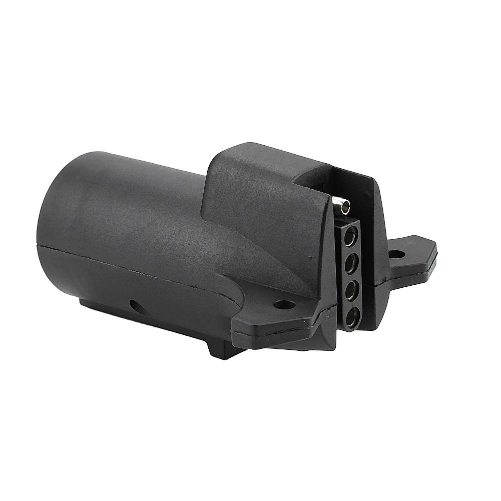 7 Way To 5 Way Flat Blade Trailer Towbar Towing Socket Plug Adapter Connector 12V US Plug
