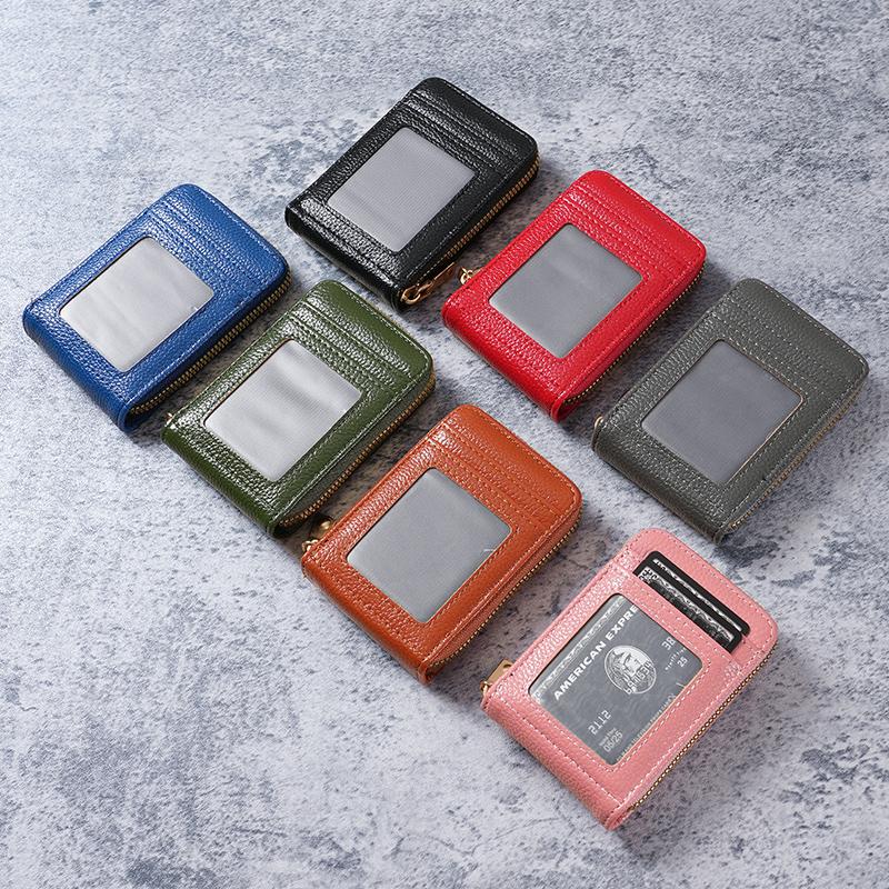 Amazon explosions multicolor zipper credit card package 12 card anti-theft wallet ladies small card holder card package