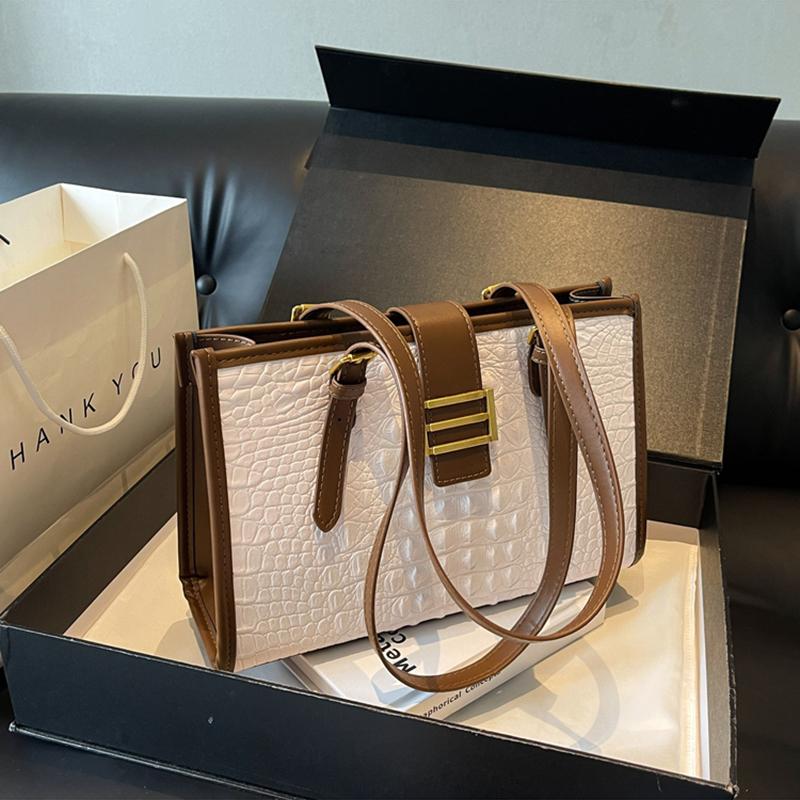 Freizeit Damen Ein Schultertasche Achseltaschen Große Kapazität Herbst Winter Vielseitige Handtaschen Textur Steinmuster PU Tragetasche