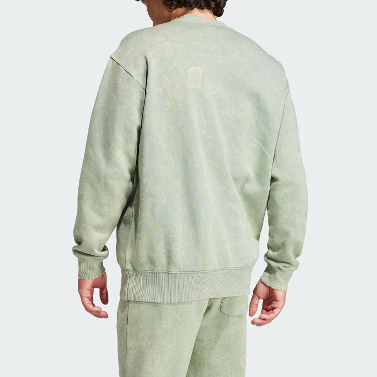 adidas All Szn Long Sleeve Sweatshirt Silver Green Men Streetwear IK4271