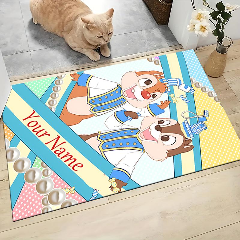Custom Name Chip 'n' Dale Adventure Carpet Rug Customizable Soft Washable Anti-Slip Home Living Room Sofa Mats Personalized Rug. 0909390