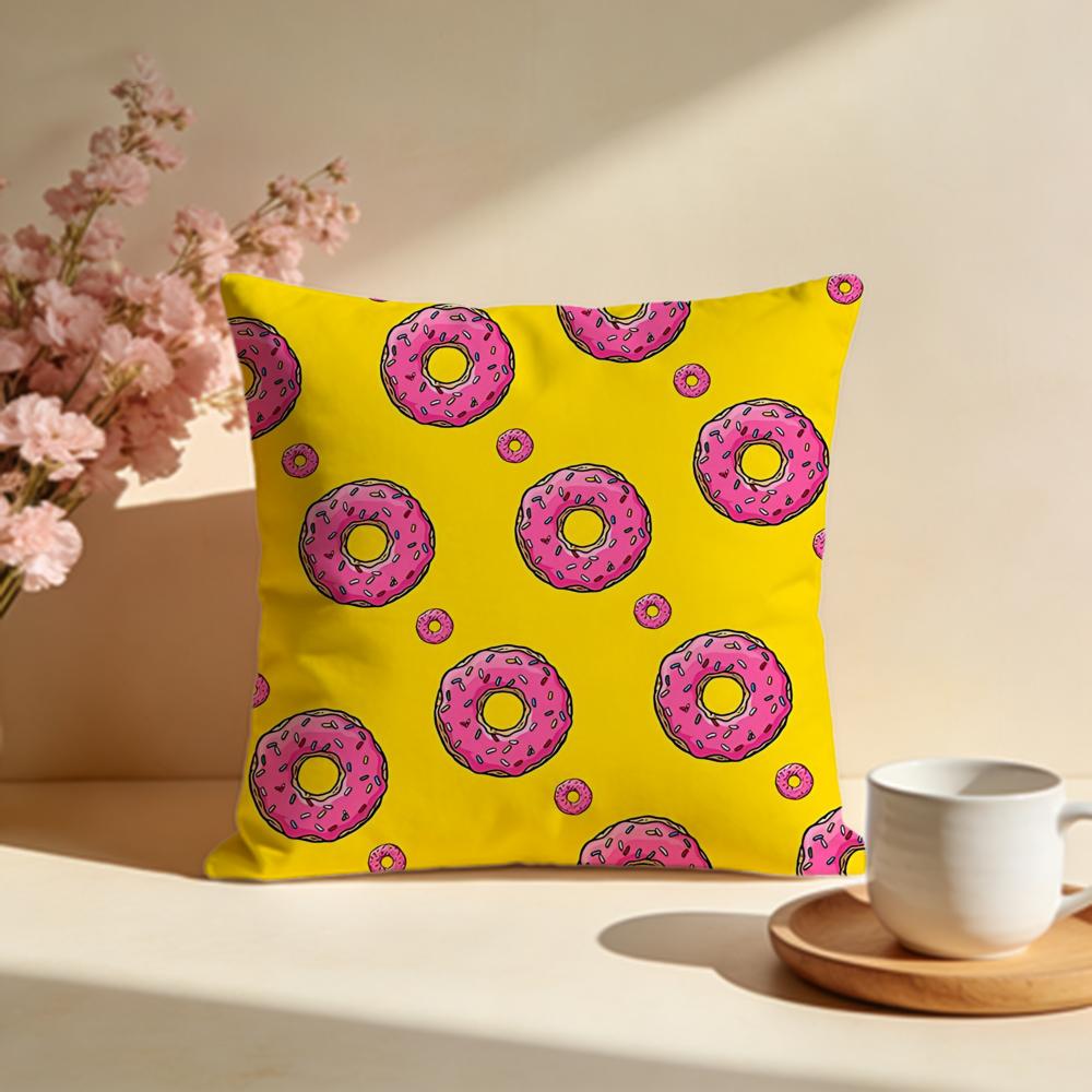 Glazed Donut Cushion Cover Soft Pillow Cases for Home Bedroom Living Room Sofa