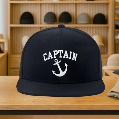 Captain Anker Aufdruck Polyester Baseballkappe Verstellbare Snapback Mütze Lässige Streetwear für Erwachsene