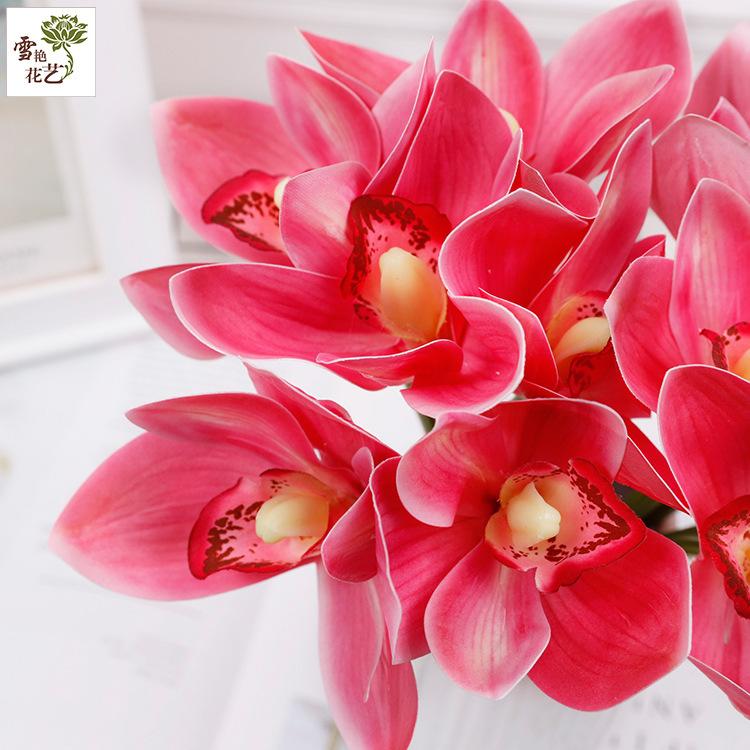 Hydrating Cymbidium Flower Simulation Bouquet 3D Printing Artificial Flower Decoration Simulation Cymbidium