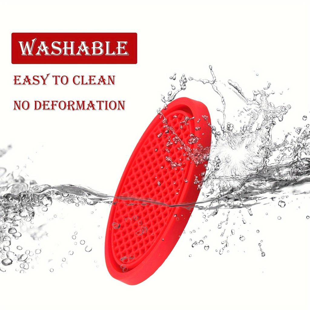 Non-Slip Car Cup Coaster - Universal Cup Holder with Ornament Design - Red - Interior Car Accessories