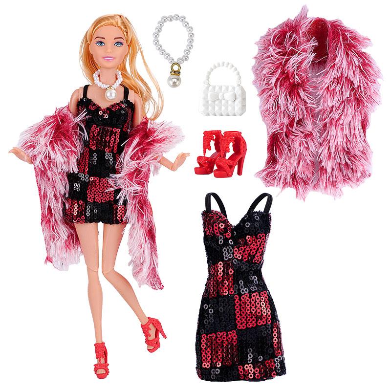 Nové šaty pro panenky Módní kabát Mořské panny Lesklé flitry Šaty s rybí ocasem Krajková sukně Šaty Oblečení pro panenku Miminko Vánoční hračky Dárek