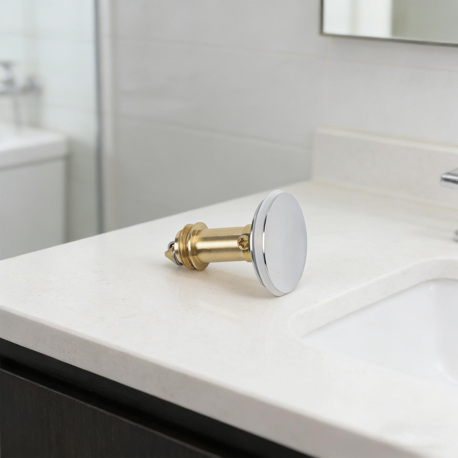 36mm Tap Pop-Up Basin Waste Chrome/ Sink Push Button Click/ Clack Plug+Bolt