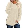 Women's Long Sleeve Ribbed T-Shirts Comfy Loose Crewneck Dressy Casual Blouse Knit Going Out Tunic Tee Tops