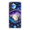 Transparent Phone Case Cover for Samsung Galaxy S25 S24 S23 S22 S20 S21 FE Ultra S25 Edge Plus 5G Capas Universe Starry Sky Moon