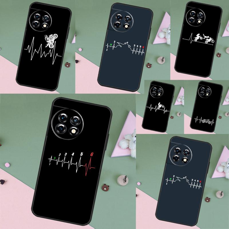 Motorcycle Heartbeat Case For OnePlus Nord N20 N30 CE 5 3 4 Lite OnePlus 15 13 12 11 10 Pro 10T 13T 13R 15R Cover