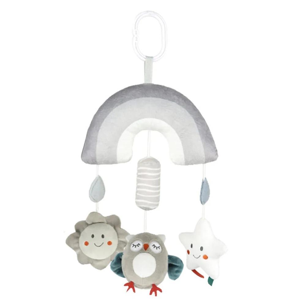 Newborns Spiral Hanging Activity Stroller Toy Baby Carseat Toy Black & White Lion Koala Rattle for Crib Mobile Sensory Toy Gift