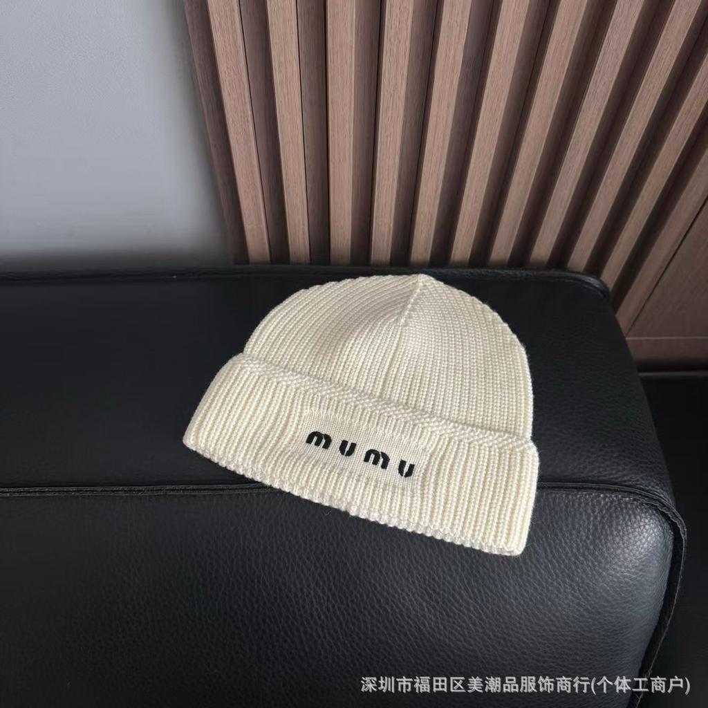 New Wool Knitted Hat Autumn and Winter Letters Men and Women Cold-proof and Warm Pullover Hat Versatile Casual Travel