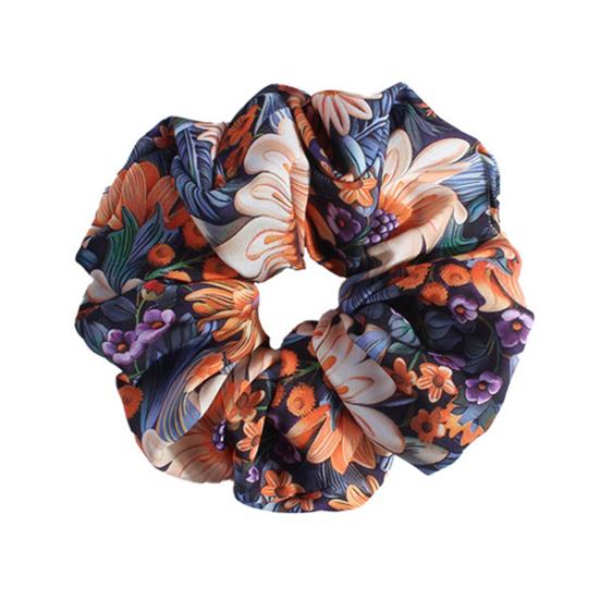 Hair Elastic Band High Elasticity Floral Pattern Adjustable Fit Hair Tie Non-Irritating Scalp Hair