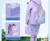Children's Cartoon Rain Poncho with Backpack Slot for Kids