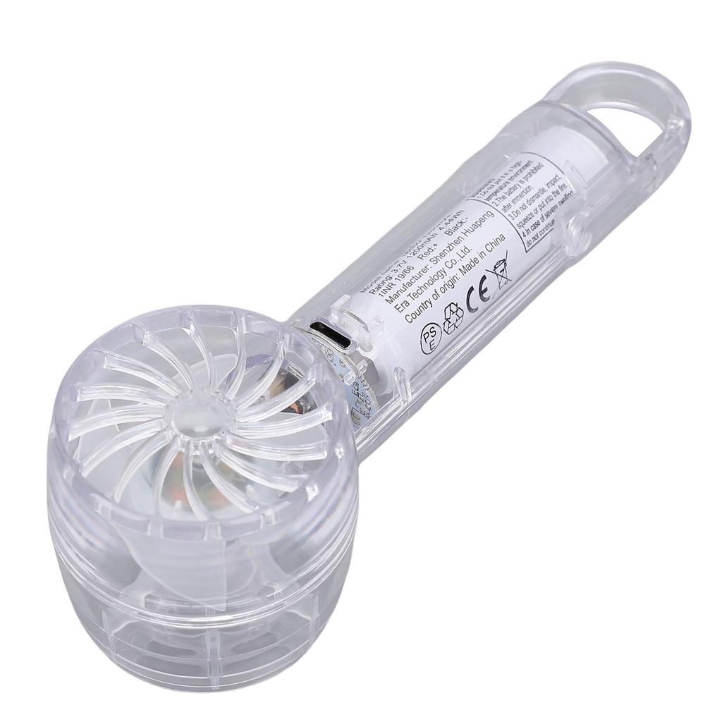 Handheld   Fan 3 Gear Speeds and Cooling Mode USB Ice Compress Transparent Outdoor Handheld Fan for Travel