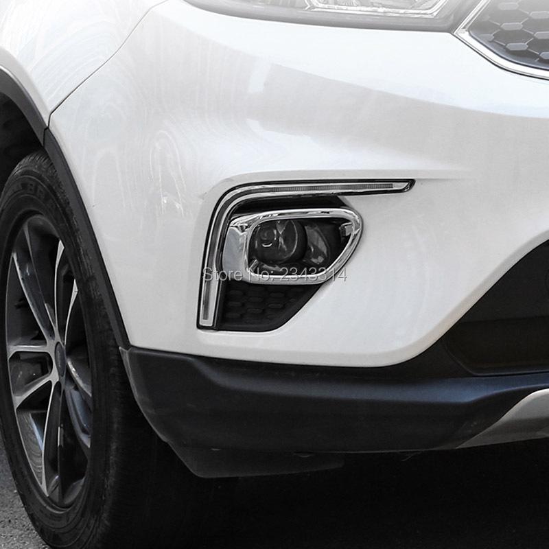 For Ford Territory Front Rear Fog Light Lamp Frame Panel Cover Foglight Trims ABS Chrome Car Accessories