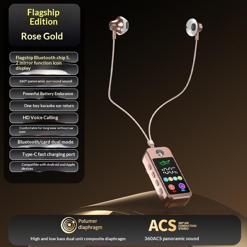 Clip On Bluetooth 5.4 Wireless Gaming Earphones Tf Card K Song Monitor Mode In Ear Earphones For Sports Driving Live Broadcast