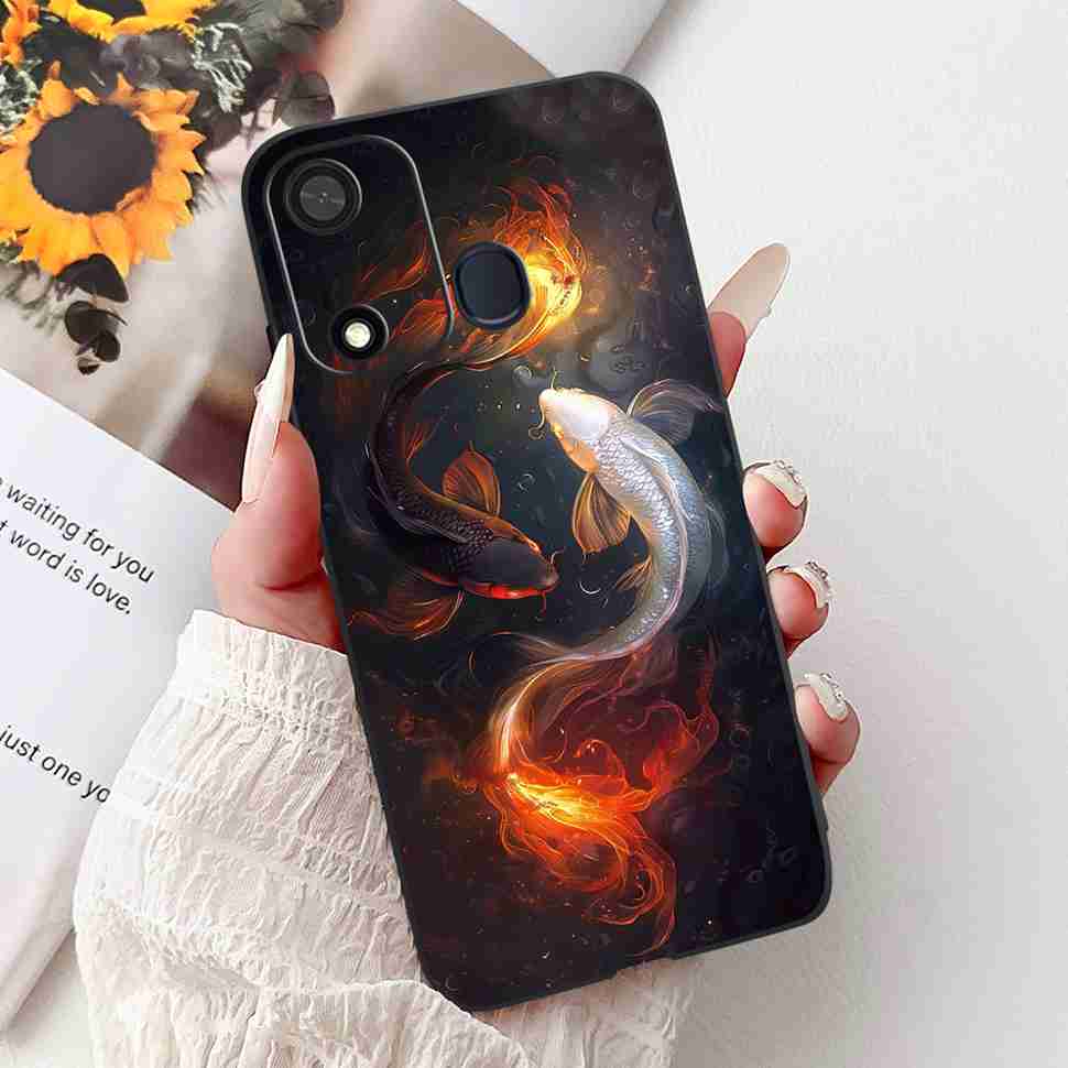 Fashion Butterfly For Itel A27 A27 Case Soft TPU Silicone Black Cover For Itel A27 ITEL P17 Luxury Flower Protective Casing Bags