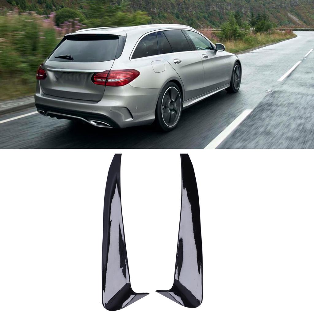 2pcs Rear Bumper Spoiler Side Canard Left Right Fit for C Class W205 C180 C200(Carbon )