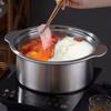 Stainless Steel Hot Pot With Anti Scald Handle Deepen Uniform Heat Distribution Hot Pot Cookware