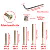 Socket Head Screws,24 Set M6 Bolts And Nuts Kit, M6 X 40mm/ 50mm/ 60mm/ 70mm/ 80mm ,Crib Screws Hardware Replacement Kit