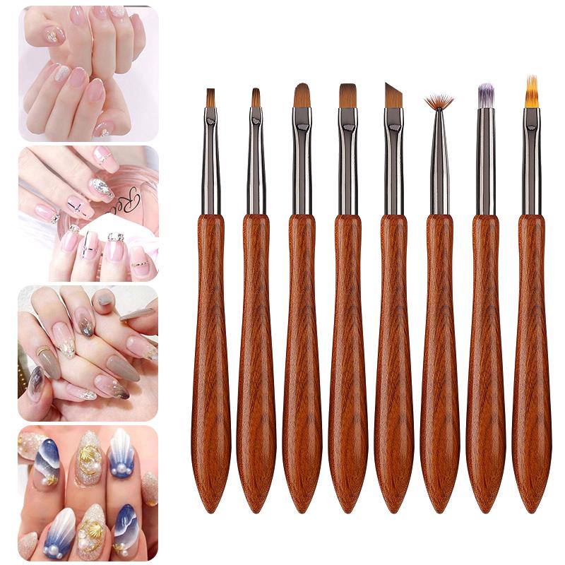 1Pcs Uv Gel Nail Brush Diy Painting Pen Manicure Acrylic Drawing Brush For Nail Art Design Nails Tip Display Painting Tool