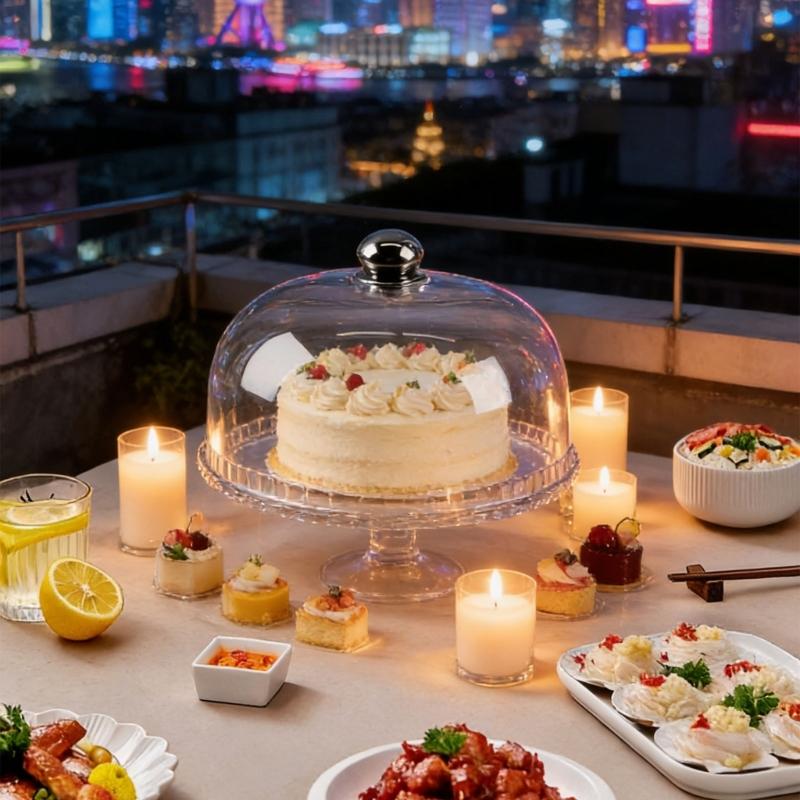 Shatterproof Food Storage Dome for Camping and Garden Parties with Clear Visibility Easy to Cleaning Cake Protector