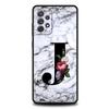 Letters Flower English Marble Phone Case For Samsung A17 A07 A55 A35 A25 A15 A05 A33 A31 A23 A21s A13 A41 A73 A53 A51 A71 Cover