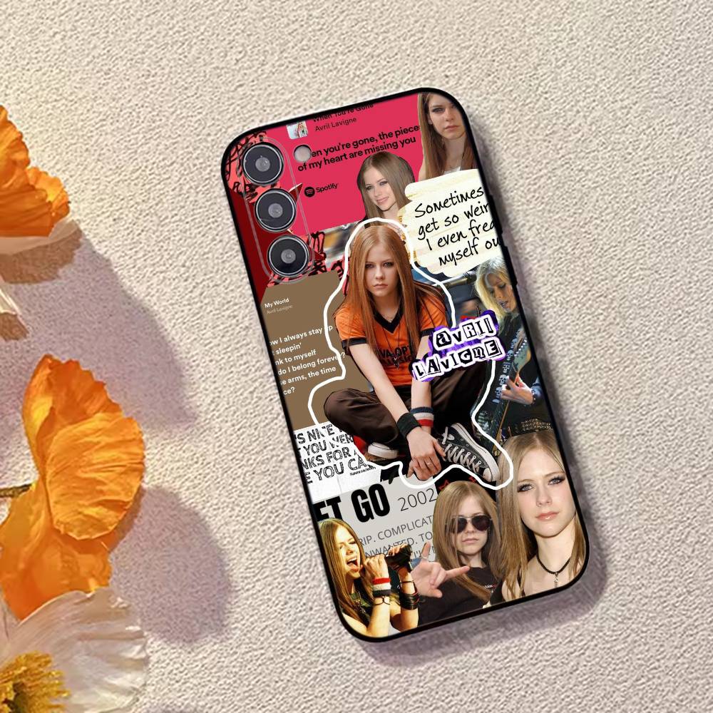 Singer Avril L-Lavigne Phone Case For Samsung Galaxy A73,A72,A71,A70,A53,A52,A51,Soft Silicone Black Cover