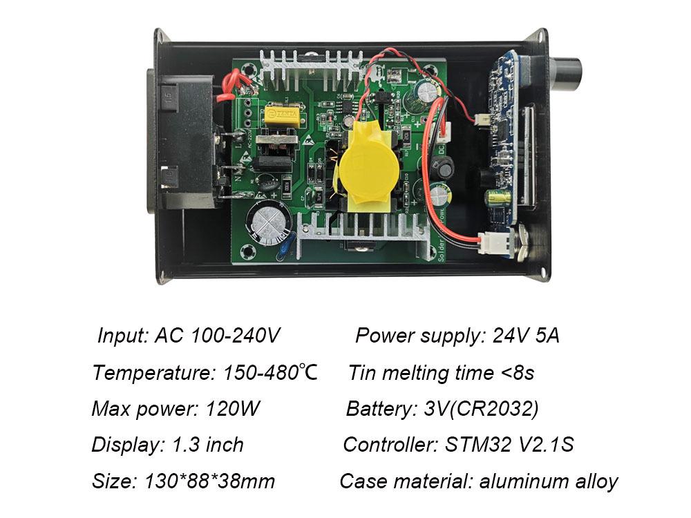 KSGER T12 Soldering Station OLED Adjustable Temp STM32 V2.1S with Electric Soldering Iron Tip Heating Core