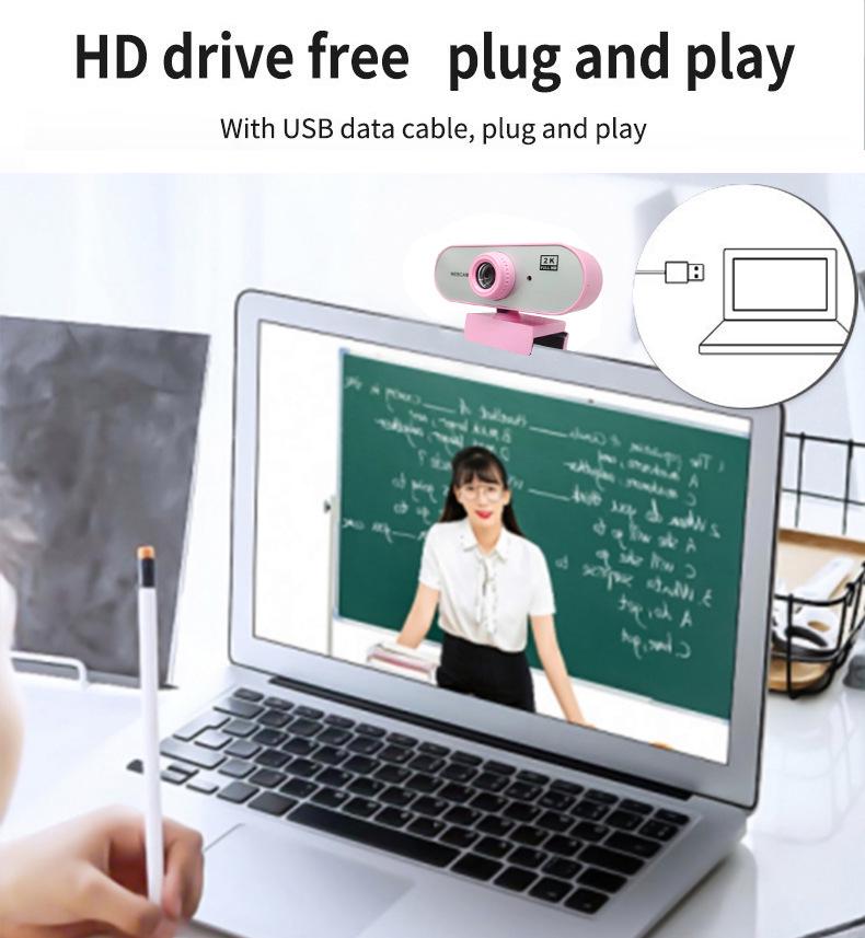 Kamera komputerowa HD2K 4K High Definition z mikrofonem do zajęć online