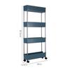 Wutuo 4-Tier Slim Storage Rack with Wheels