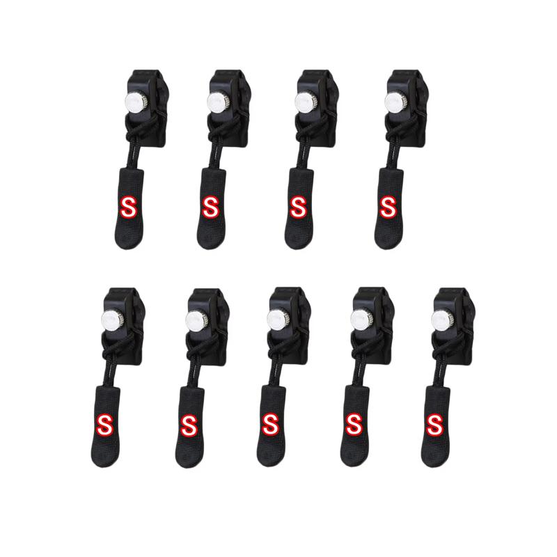 9Pcs Universal Zipper Repair Kit Quick Instant Detachable Zipper Head Replacement Zipper Slider Pull for Jacket Bags Coat Free Sewing