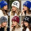 Cashmere Pullover Cap Pentagram Y2k Beanie Hat Personality Star Knitted Hat  Party