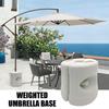 Weighted Umbrella Base Round Parasol Weighted Base Windproof Canopy Stand Easy Assembly Drum Weights Fill With Water Or Sand For