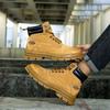 Pánské vysoké boty na volný čas Ručně vyráběné plyšové boty Ležérní boty Podzimní a zimní boty