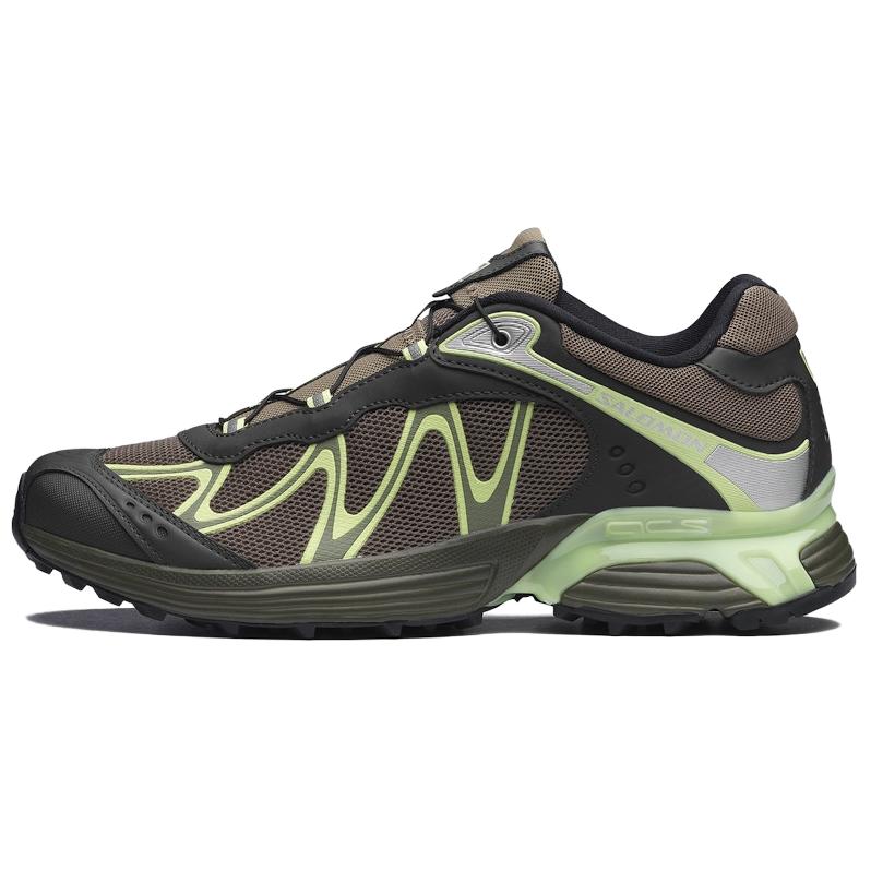 

SALOMON XT WHISPER Running Shoes Unisex Brown Black Neon Green 491004 45⅓