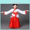 Elegante Estilo Antiguo Chino Ruqun Niñas Niños Hanfu Largo Hada Vestido Infanta