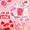 6PCS Valentines Party Scratch Off Cards Set Includes 8 Love Sticker Practical Paper Craft For Couple Game Night Activities