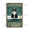 Mfoever  Artisian Funny Pet Retro Metal Sign Salem Sanctuary Cat Vintage Decorative Tin Plate Bar Pub Club Home Man Cave Wall Decor