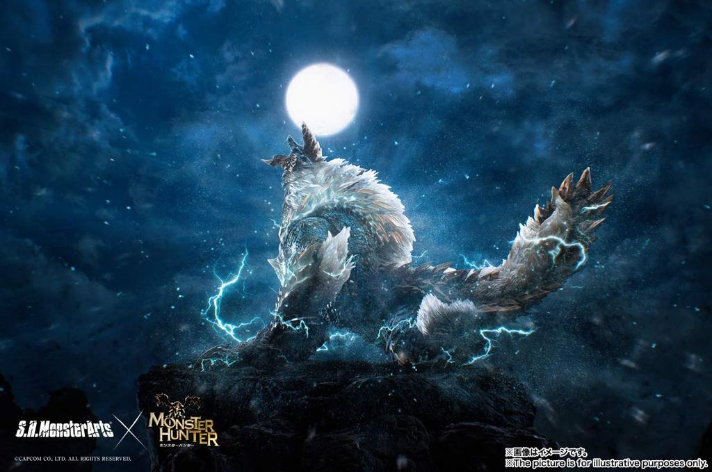 TAMASHII NATIONS Monster Arts Monster Hunter Iceborne Zinogre 285mm malovaná pohyblivá figurka SH. Svět cca. ABS a PVC