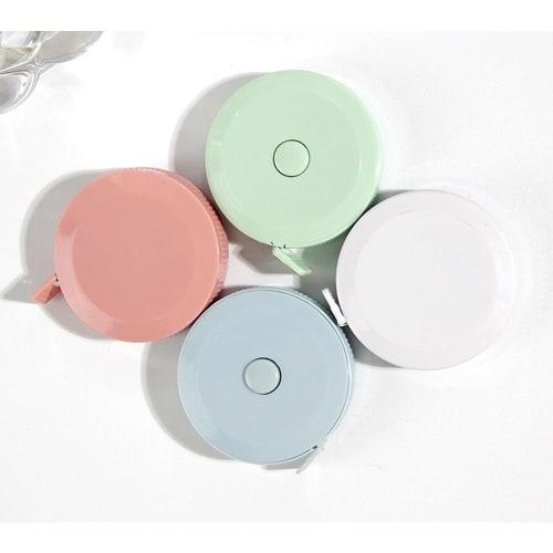 Mikankawa 2m Tape Measure, 4-Color Set, Auto-Lock, One-Touch Retract, Centimeter & Inch Scale, Measures Dimensions, Height