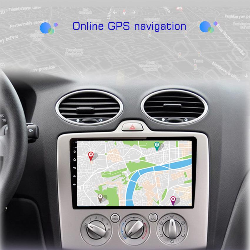 2din 9 Inch 8G+128G Android10 Car Radio Multimedia Carplay Auto GPS Navigation DSP For Ford Focus EXI MT 2 3 Mk2 2004 -2011