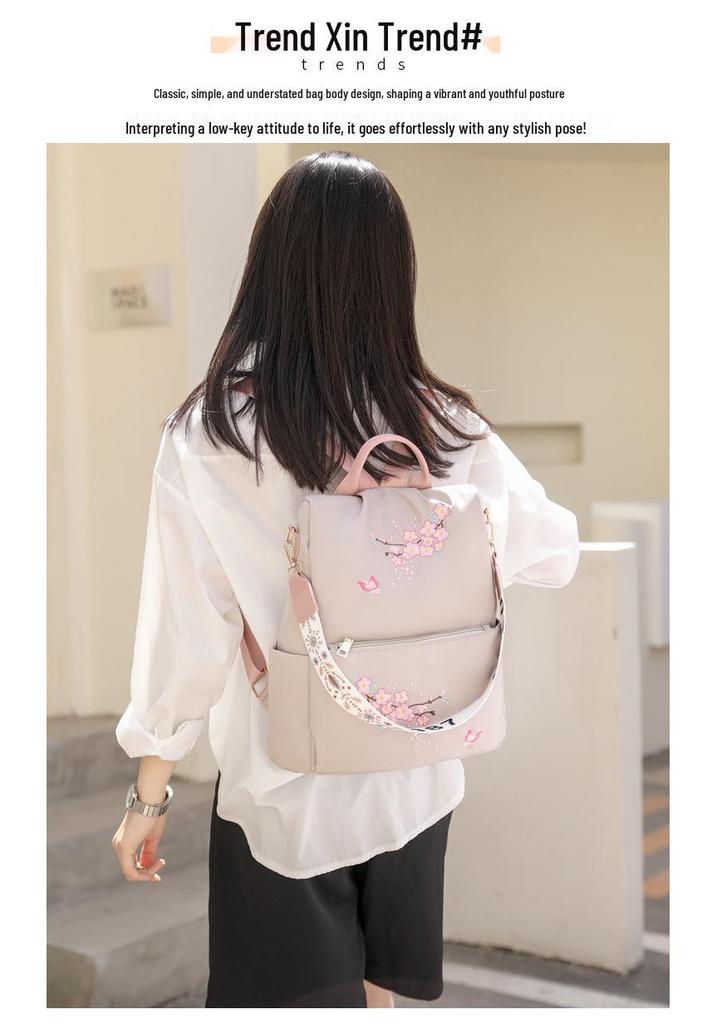 Ethnic Style Women's Embroidered Shoulder Bag - Small, Lightweight, Fashionable Travel Backpack