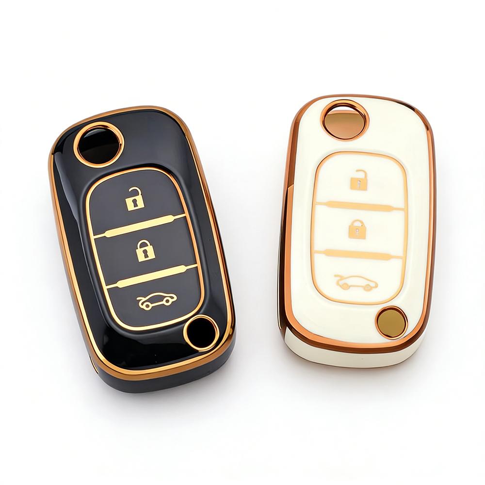 3 Buttons TPU Key Case for LADA Vesta Granta XRay Kalina Priora Sedan for Renault Fluence Clio Megane Key Cover for Mercedes