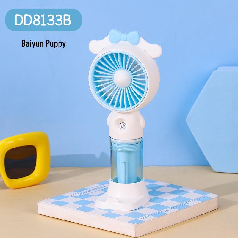 Sanrio Kuromi Handheld USB Fan with Spray & Phone Holder Color Variant