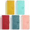 Embossed Flower Flip Wallet Case for iPhone 17 Pro & Samsung S26U - Colorful Floral Leather Cover