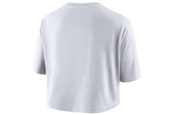 Nike Crop Tops Women's White Crew Neck Moderate CK7692-100